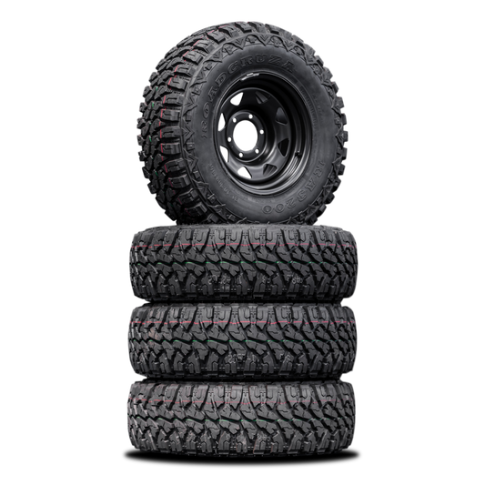 31x10.5 R15LT Mud Tyres + 15” Steelies COMBO
