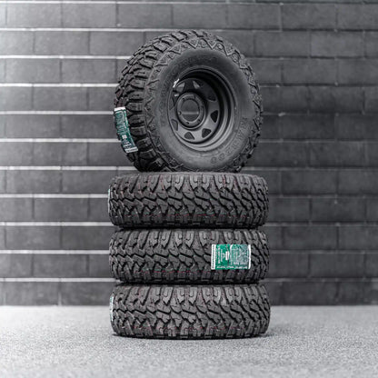 32x11.5 R15LT Mud Tyres + 15” Steelies COMBO