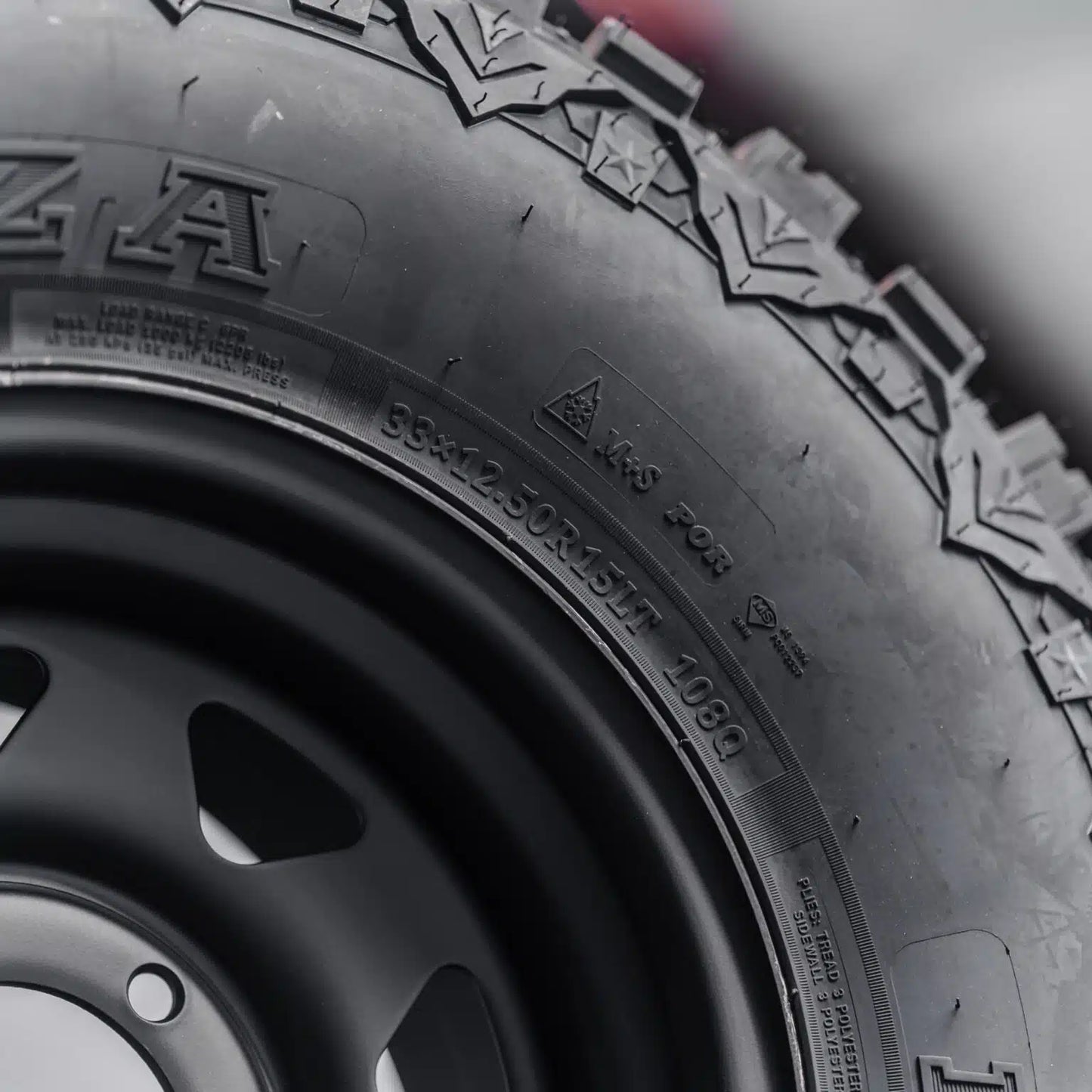 33x12.5 R15LT Mud Tyres + 15” Steelies COMBO